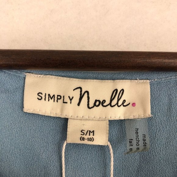 Simply Noelle NWT Women's Size Small/Medium Blue Mesh Overlay Layered Tunic Top - Picture 5 of 10